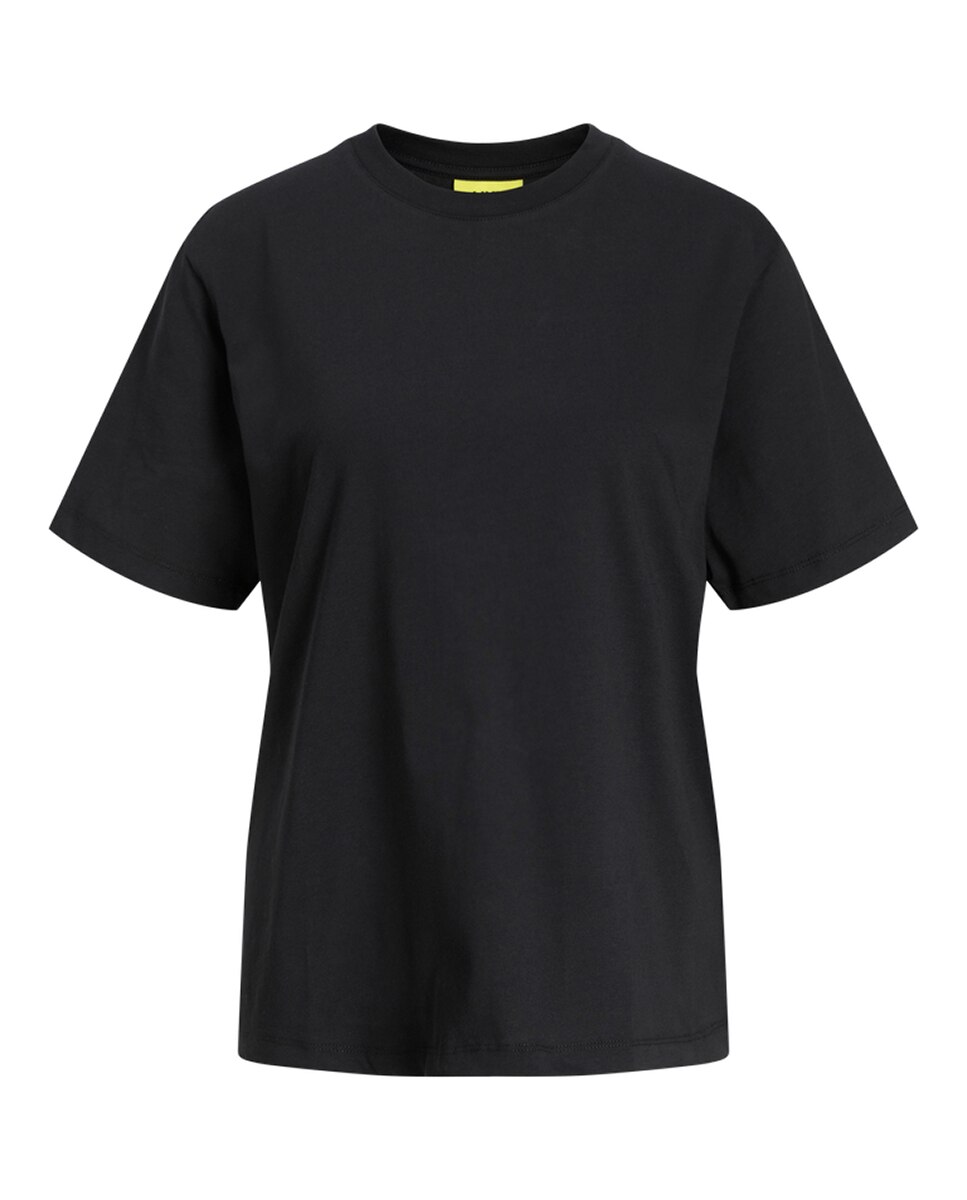 T-shirt com Detalhe de Franjas Preto-5
