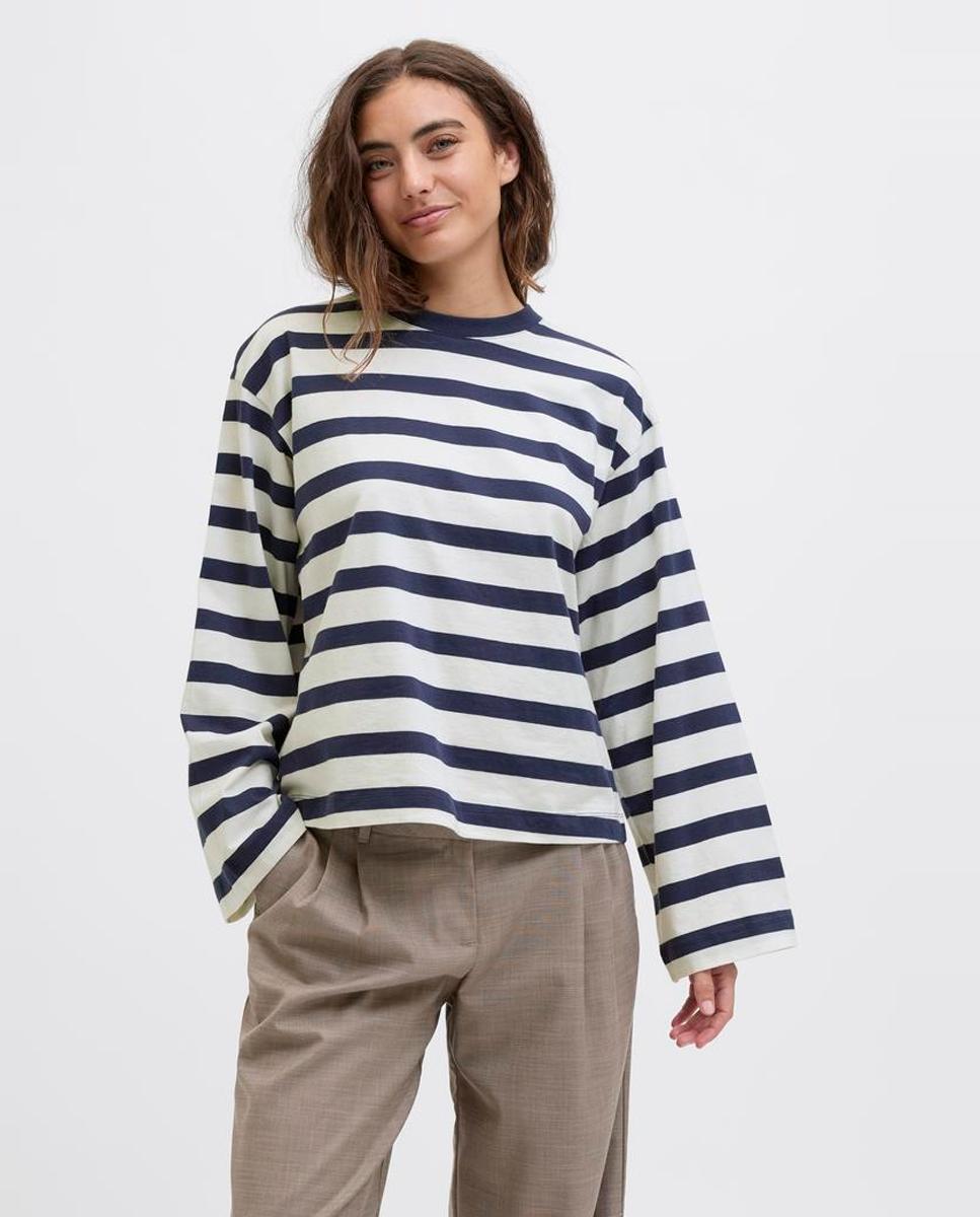 Imagem 0 de T-shirt às Riscas Oversize