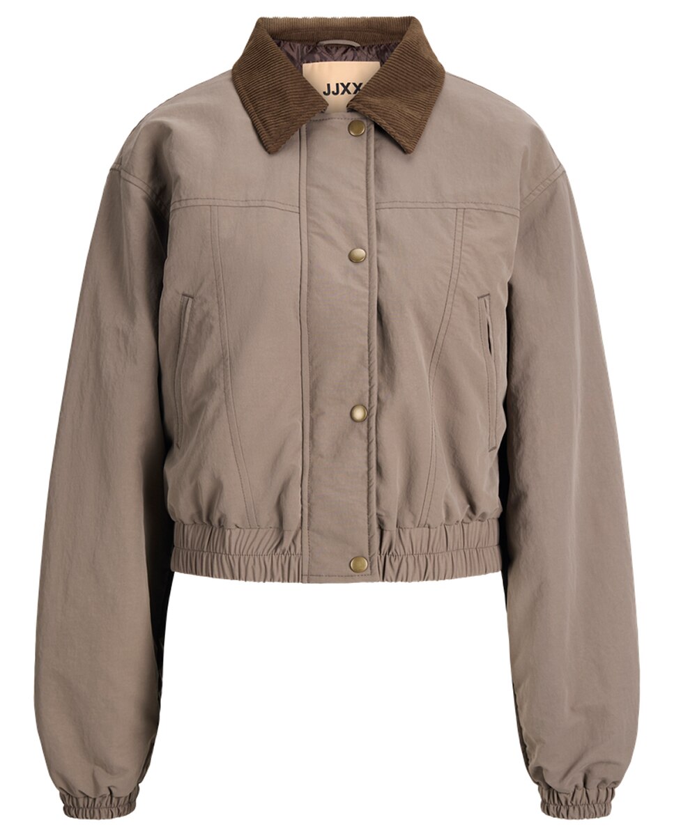 Blusão Tipo Bomber Castanho-claro-5