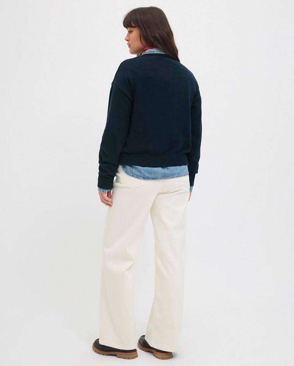 Camisola de malha Azul-marinho-3