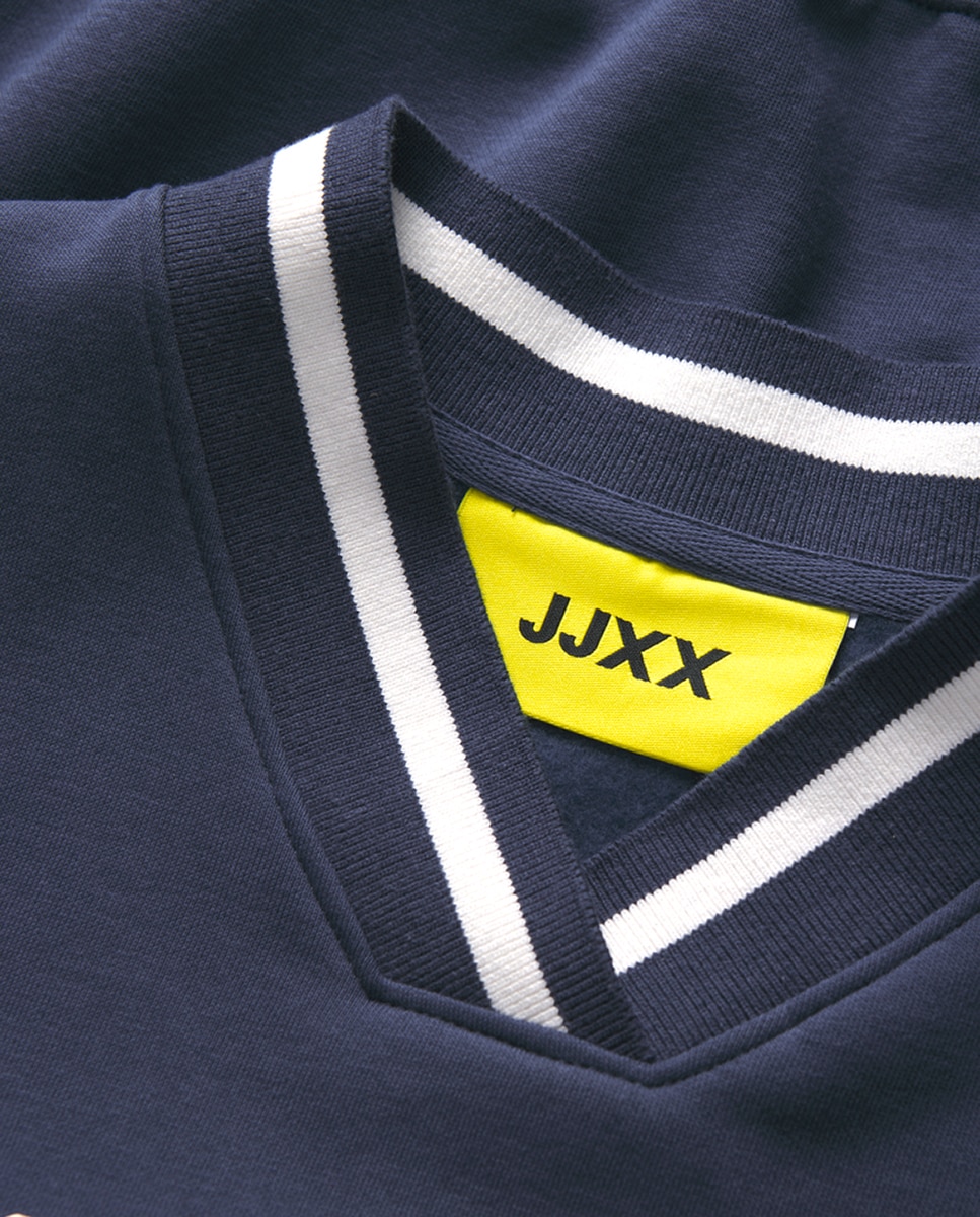 Sweatshirt com Estampado à Frente Azul-marinho-8