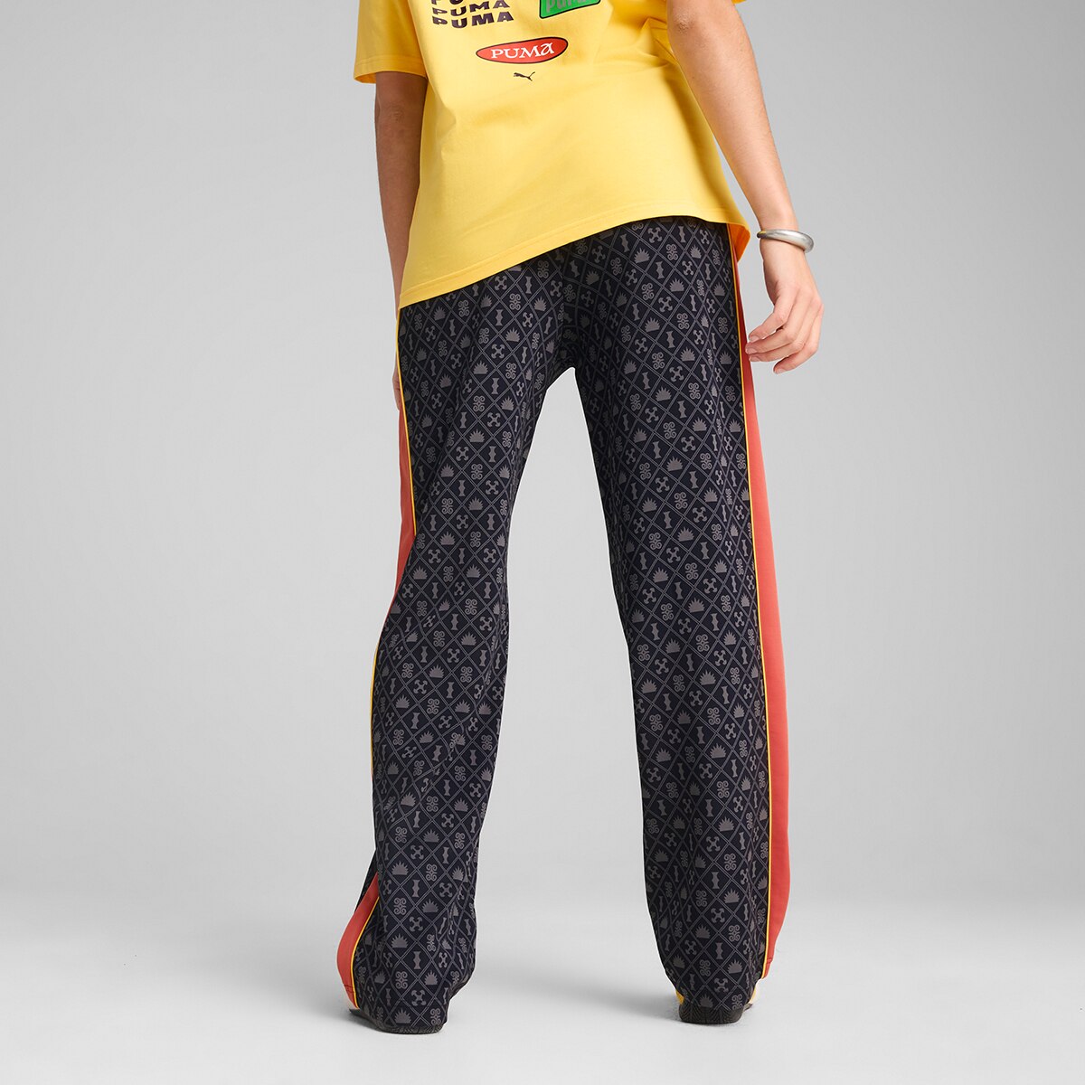 Calças de Mulher Road To Unity AOP Straight Track Pants DK op Azul-2