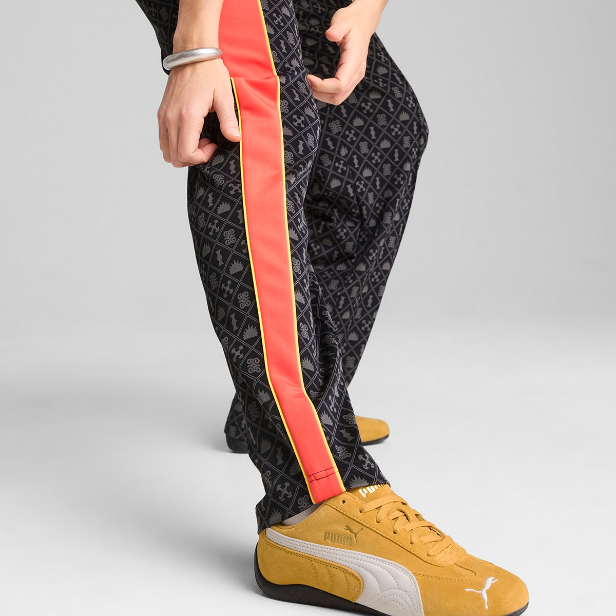 Calças de Mulher Road To Unity AOP Straight Track Pants DK op Azul-4