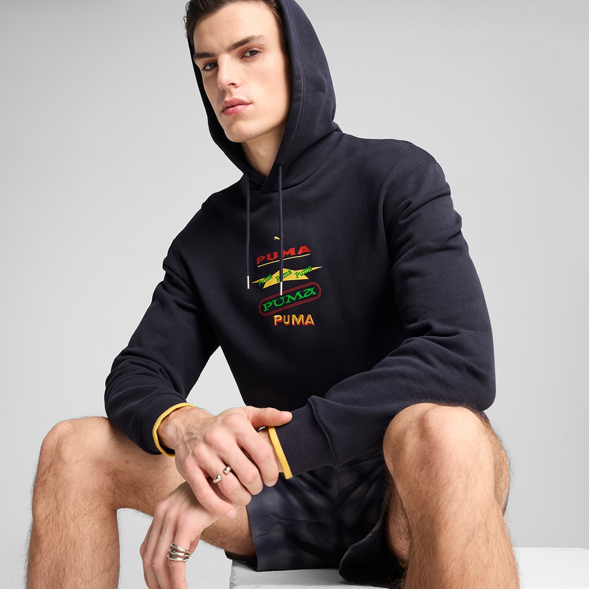 Sweatshirt de Homem Road To Unity Graphic Hoodie TR Azul-4
