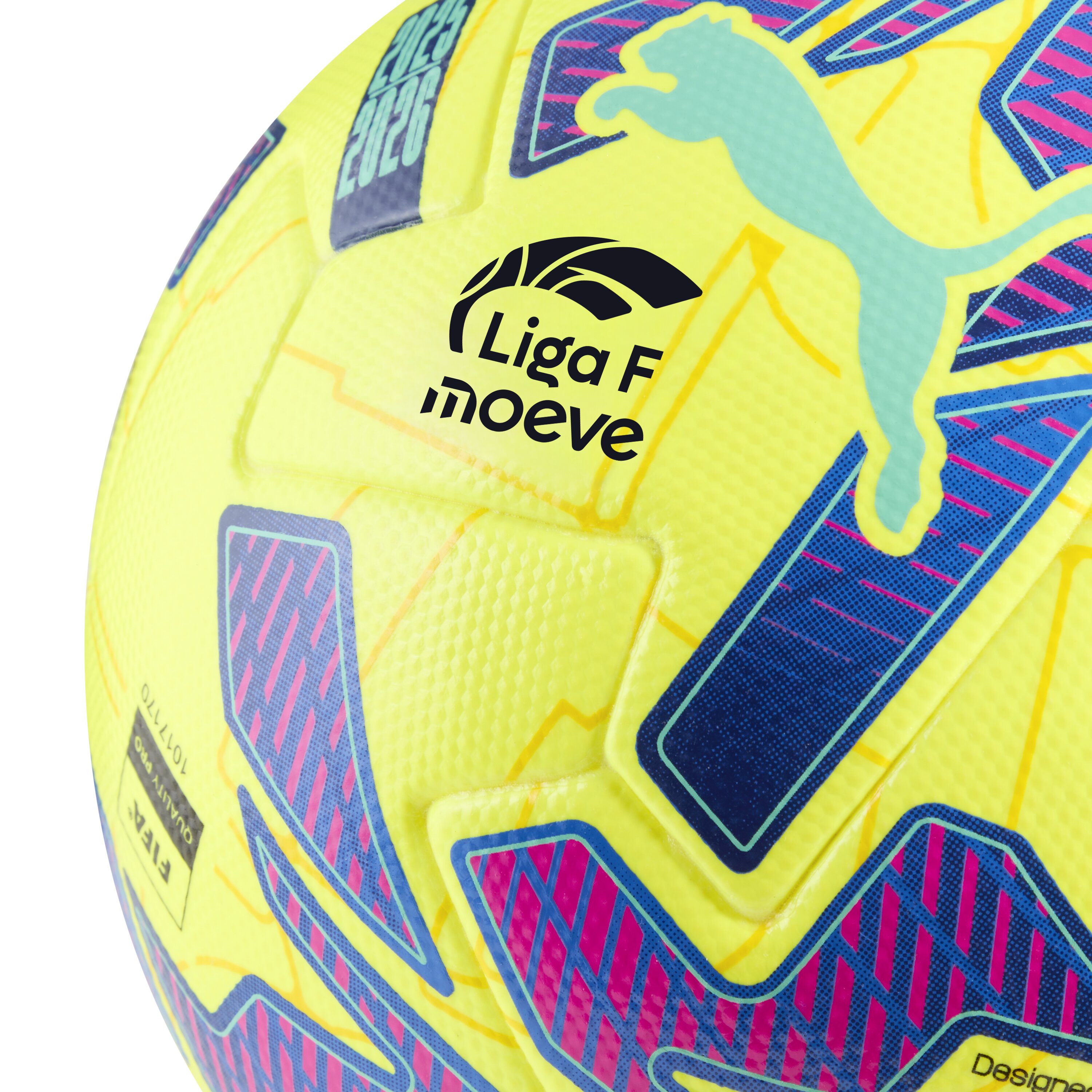 Bola de Futebol Orbita Liga F (FIFA Quality Pro) Unissexo Amarelo-3