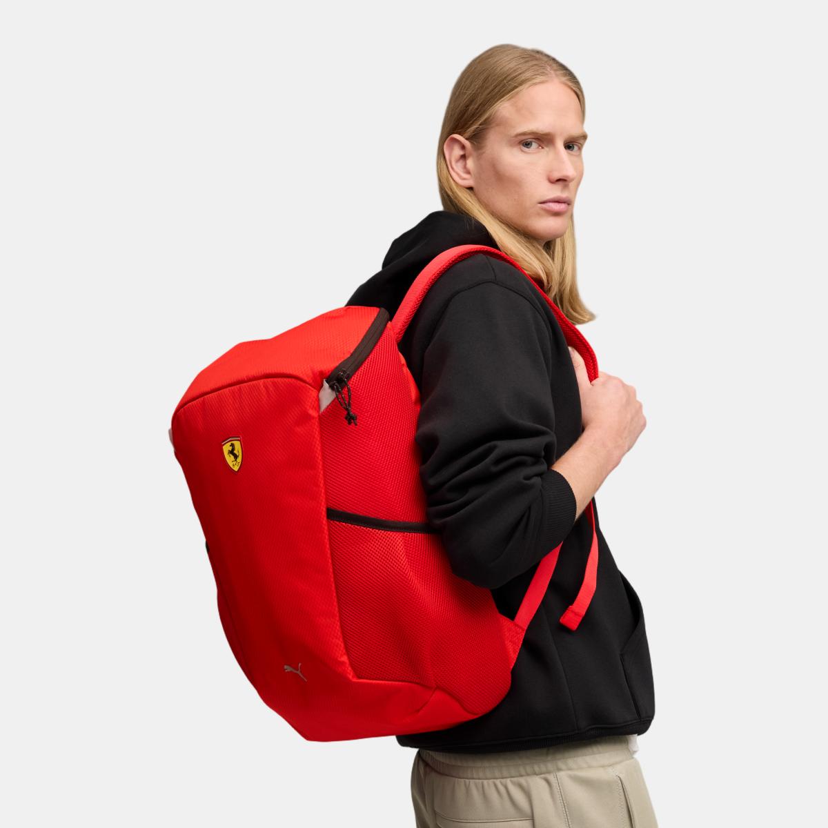 Mochilas desportivas de Transporte Unisex FERRARI Large Puma Vermelho-5