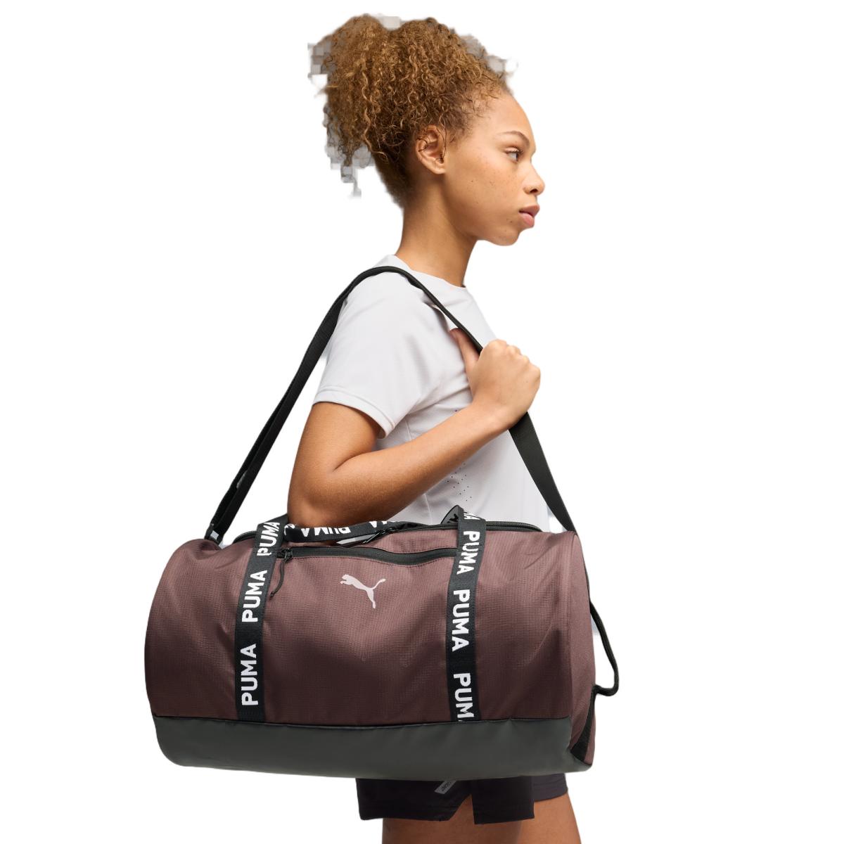 Bolsa de deporto Unisex AT ESS barrel Puma Castanho-4