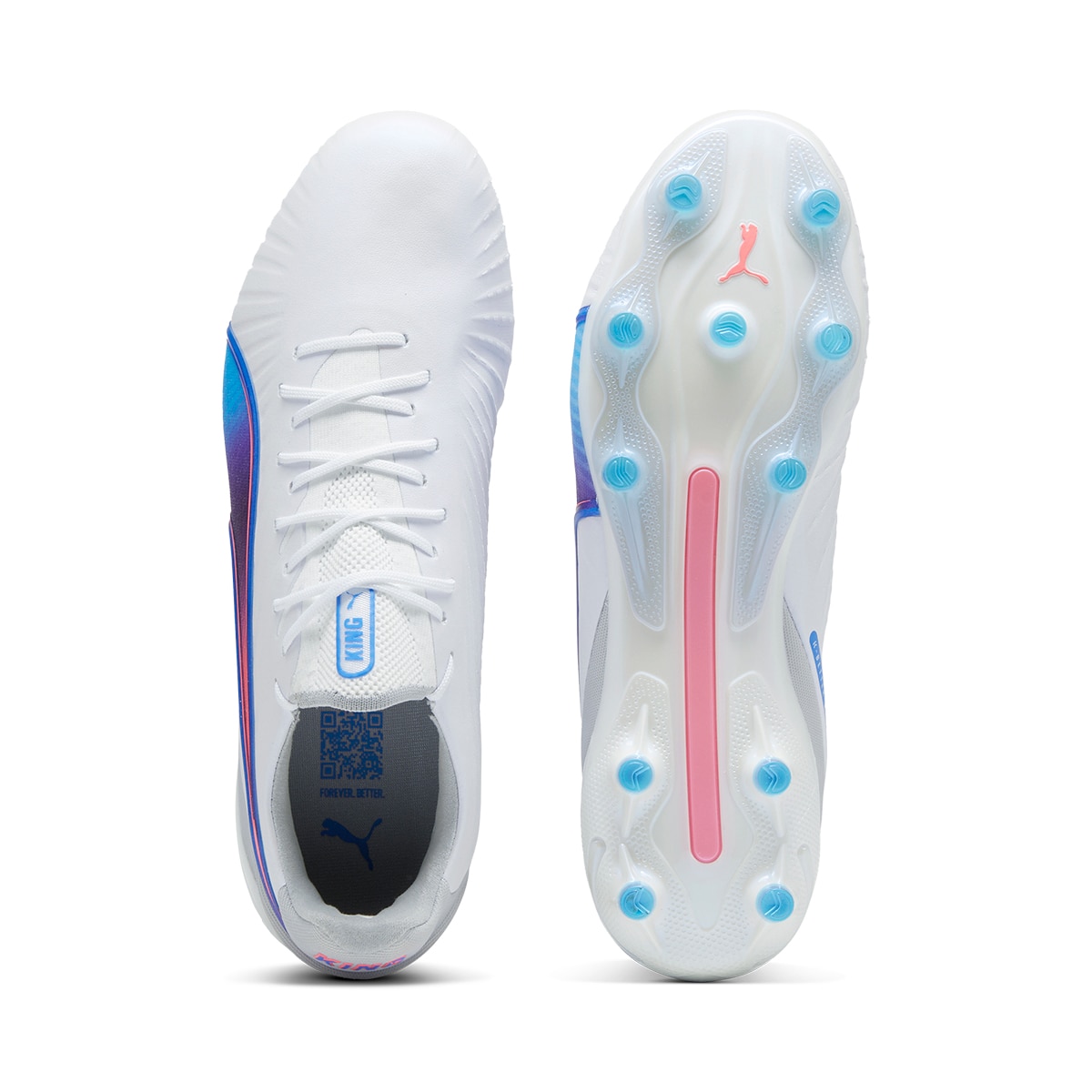 Chuteiras de Futebol de Homem King Ultimate FG/AG Branco / Azul-3