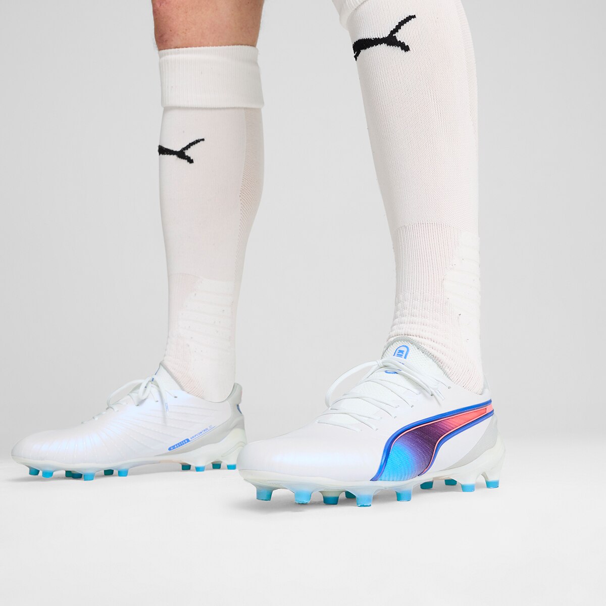 Chuteiras de Futebol de Homem King Ultimate FG/AG Branco / Azul-7
