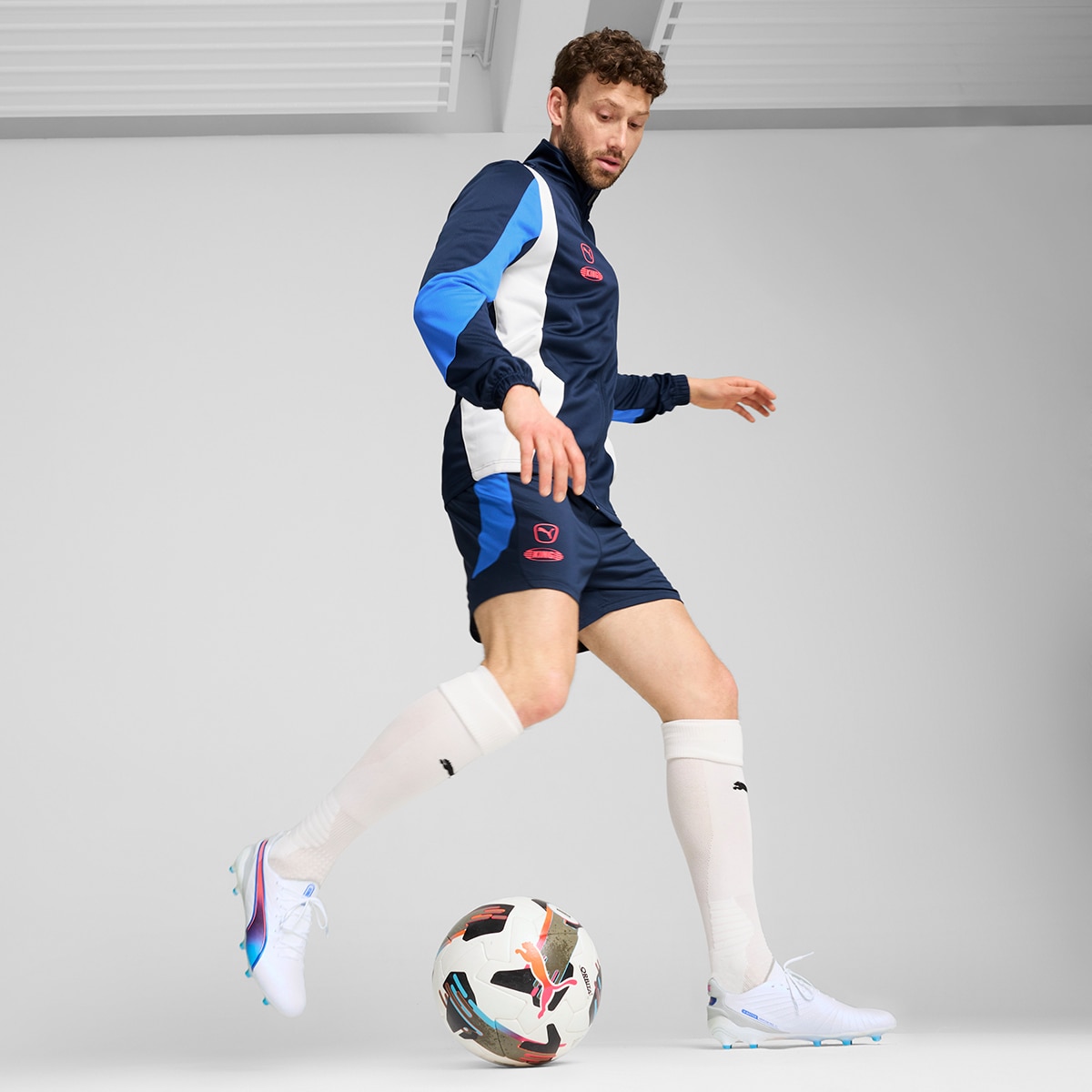 Chuteiras de Futebol de Homem King Ultimate FG/AG Branco / Azul-8