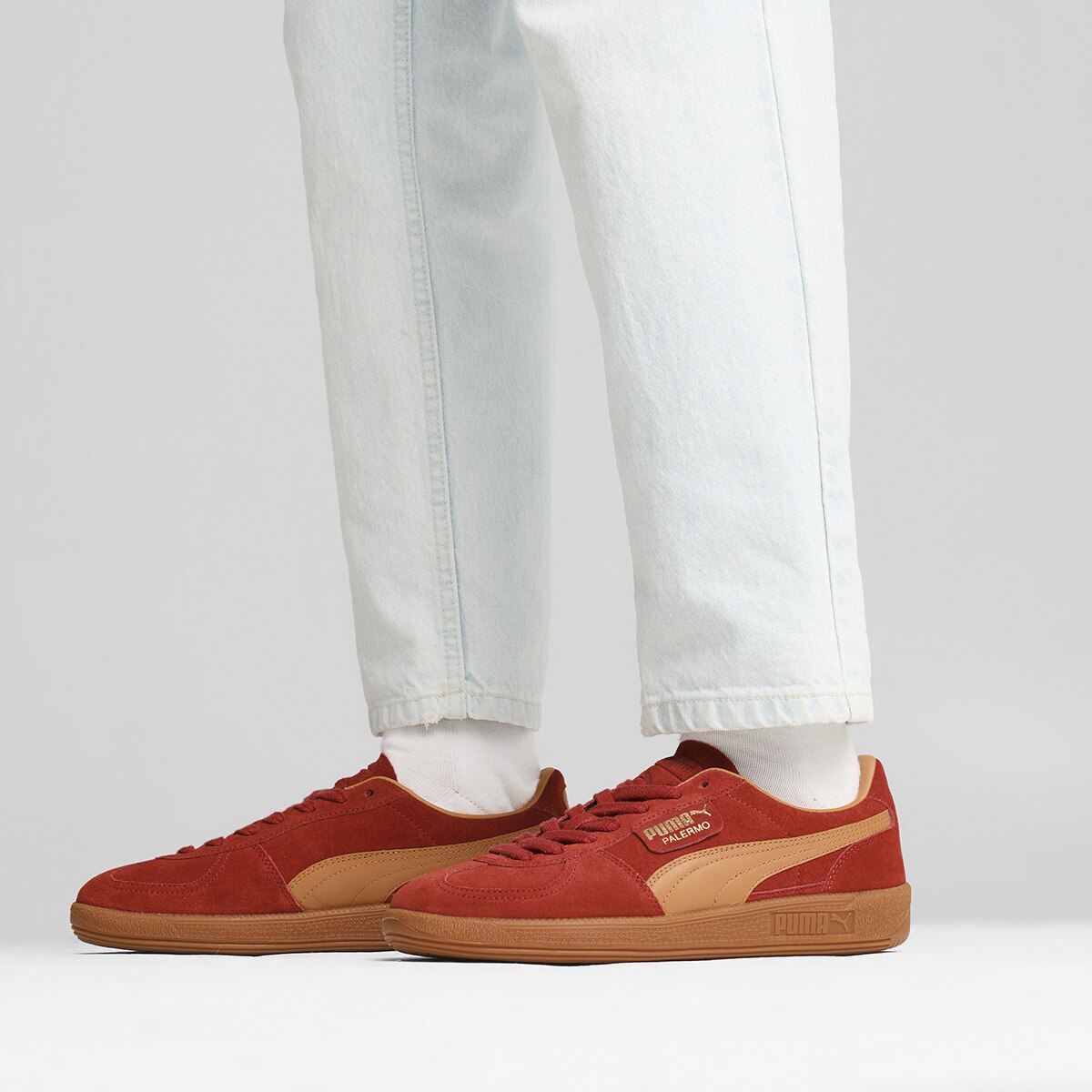 Sapatilhas Casual de Homem Suede Vermelho-7