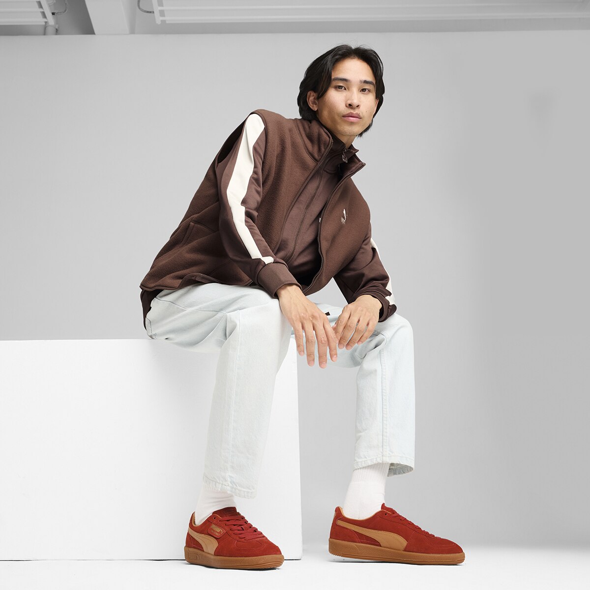 Sapatilhas Casual de Homem Suede Vermelho-8