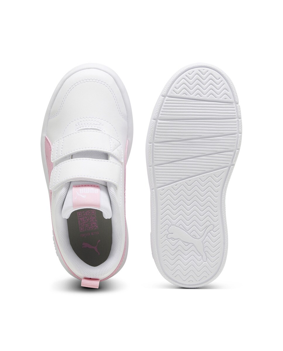 Sapatilhas Casual de Criança Courtflex V3 V Ps Branco / Rosa-3