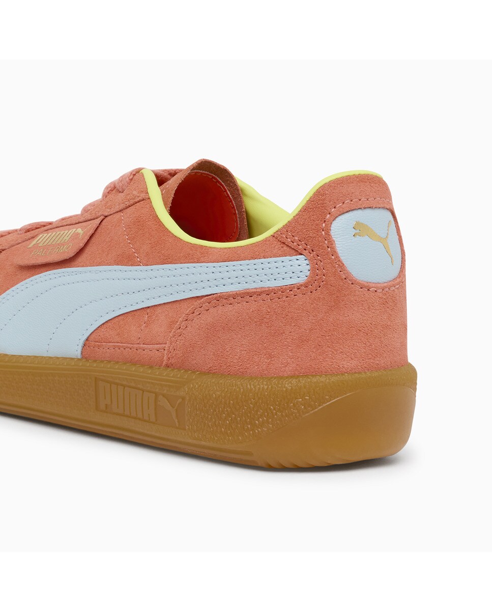 Sapatilhas Casual de Homem Suede Laranja / Azul-4
