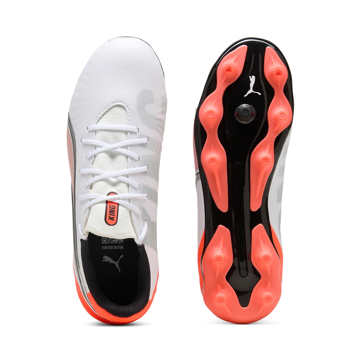 Chuteiras de Futebol King Match FG/AG Jr Branco-3