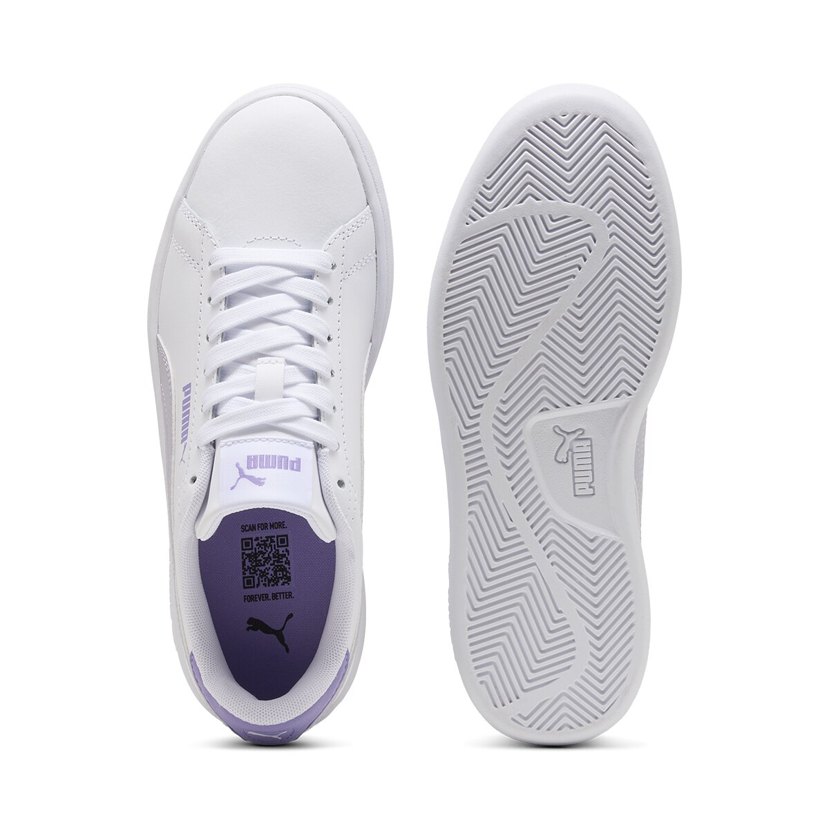 Sapatilhas Casual Smash 3.0 L Jr Unissexo Branco-4