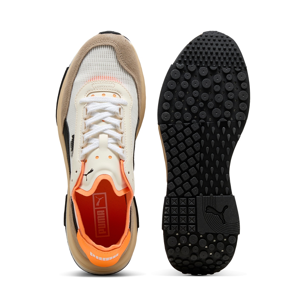 Sapatilhas Casual Rider Elite Unissexo Branco / Laranja-3
