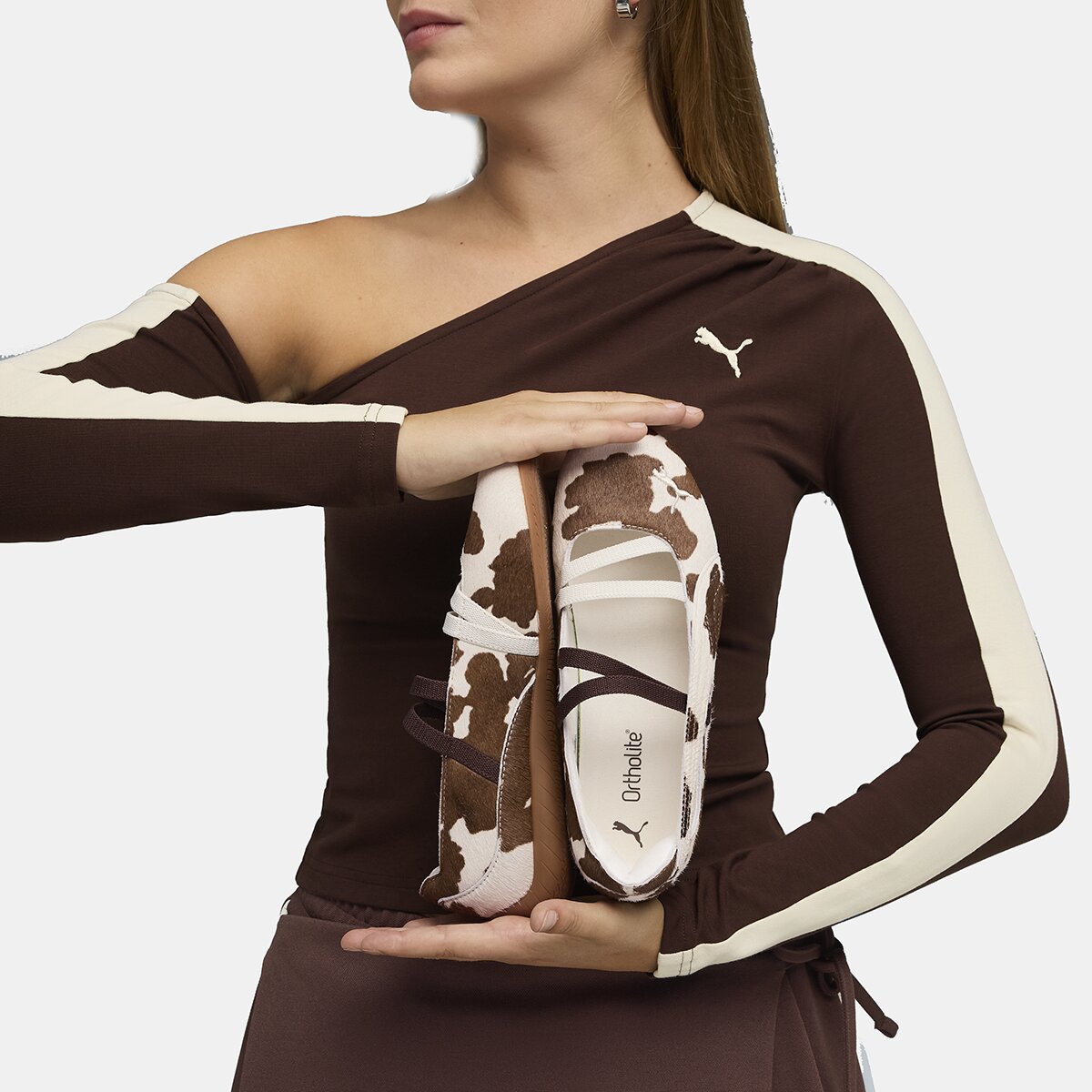 Sapatilhas Casual Speedcat Ballet Cow Wns de Mulher Castanho-3