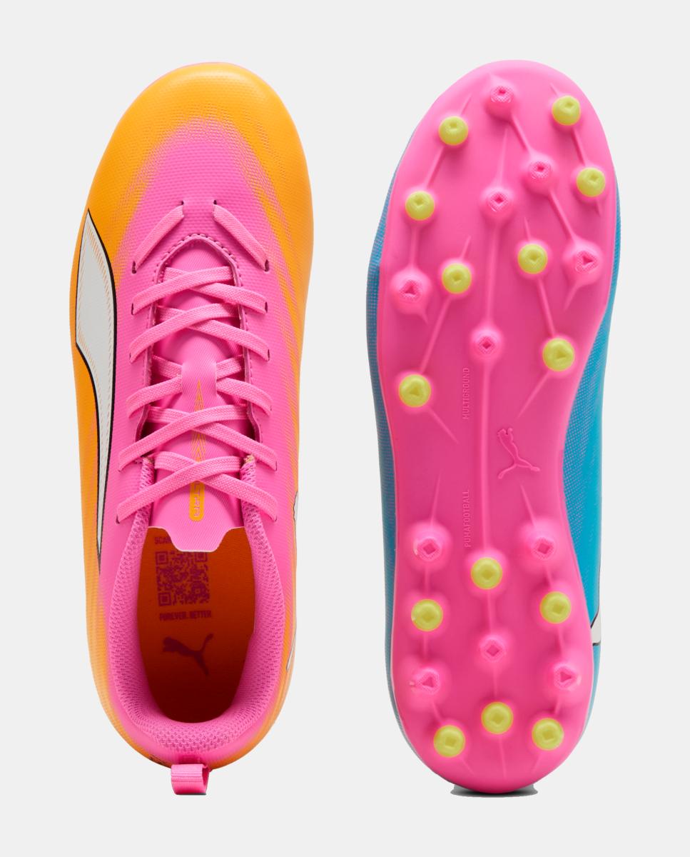 Chuteiras de Futebol de Criança ULTRA 6 PLAY MG Jr Puma Rosa-2