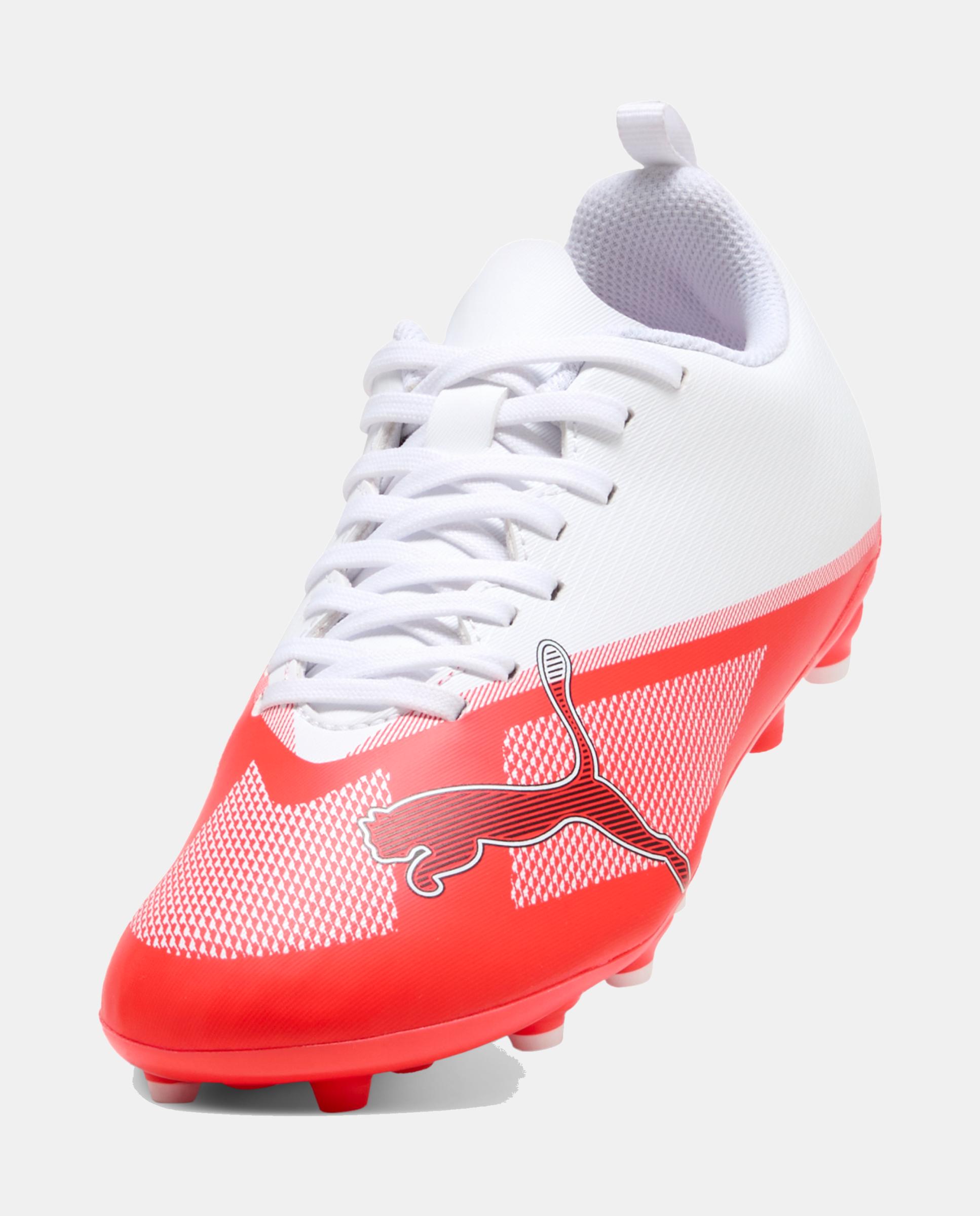 Chuteiras de Futebol Infantil Ultra 7 Play Mg Jr Puma Vermelho-4