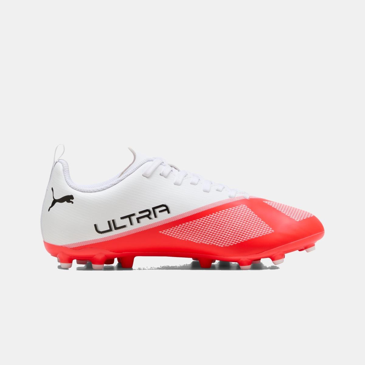 Chuteiras de Futebol Infantil Ultra 7 Play Mg Jr Puma Vermelho-6