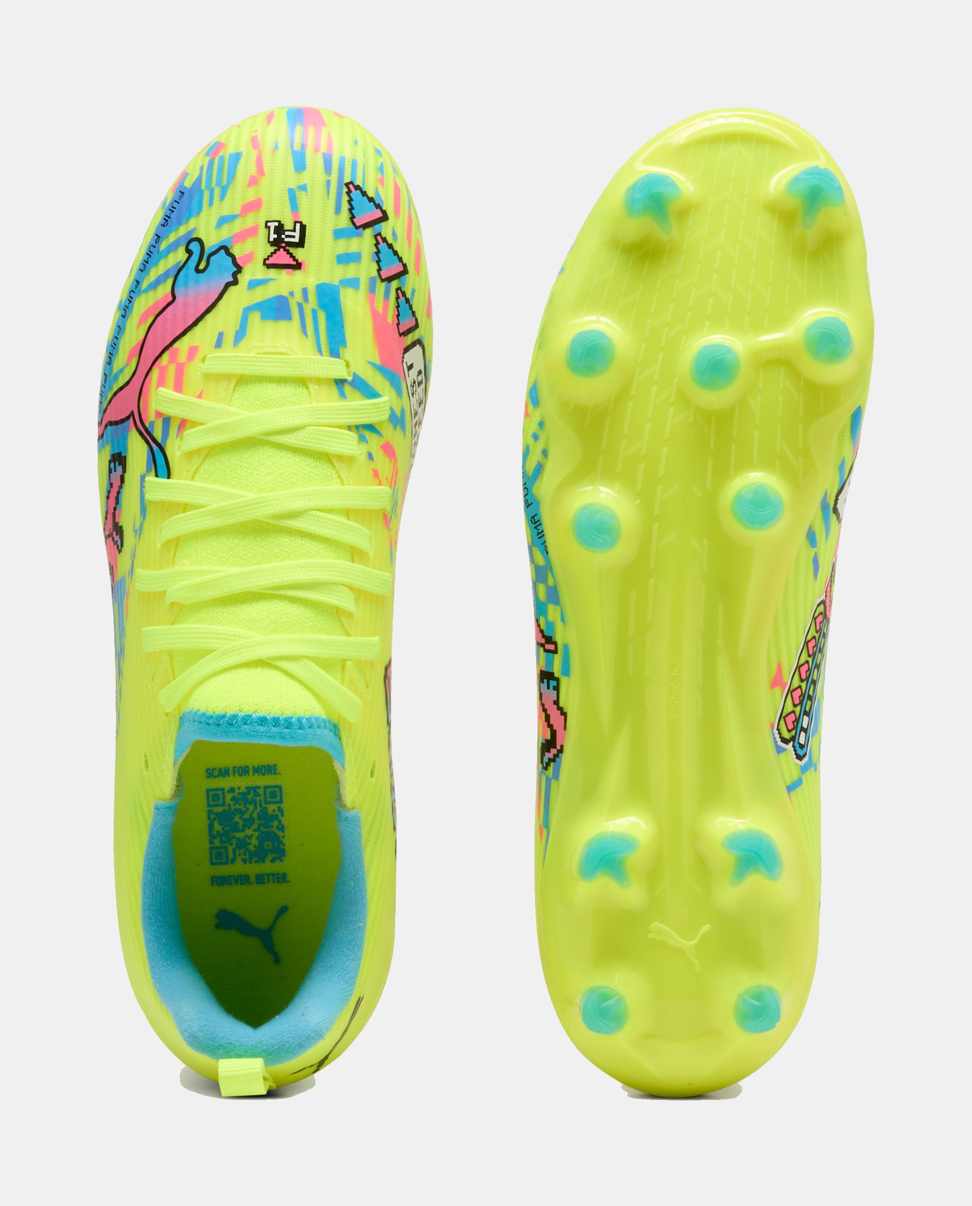 Chuteiras de Futebol Infantil Ultra 7 Advanced FG/AG Jr Amarelo-3