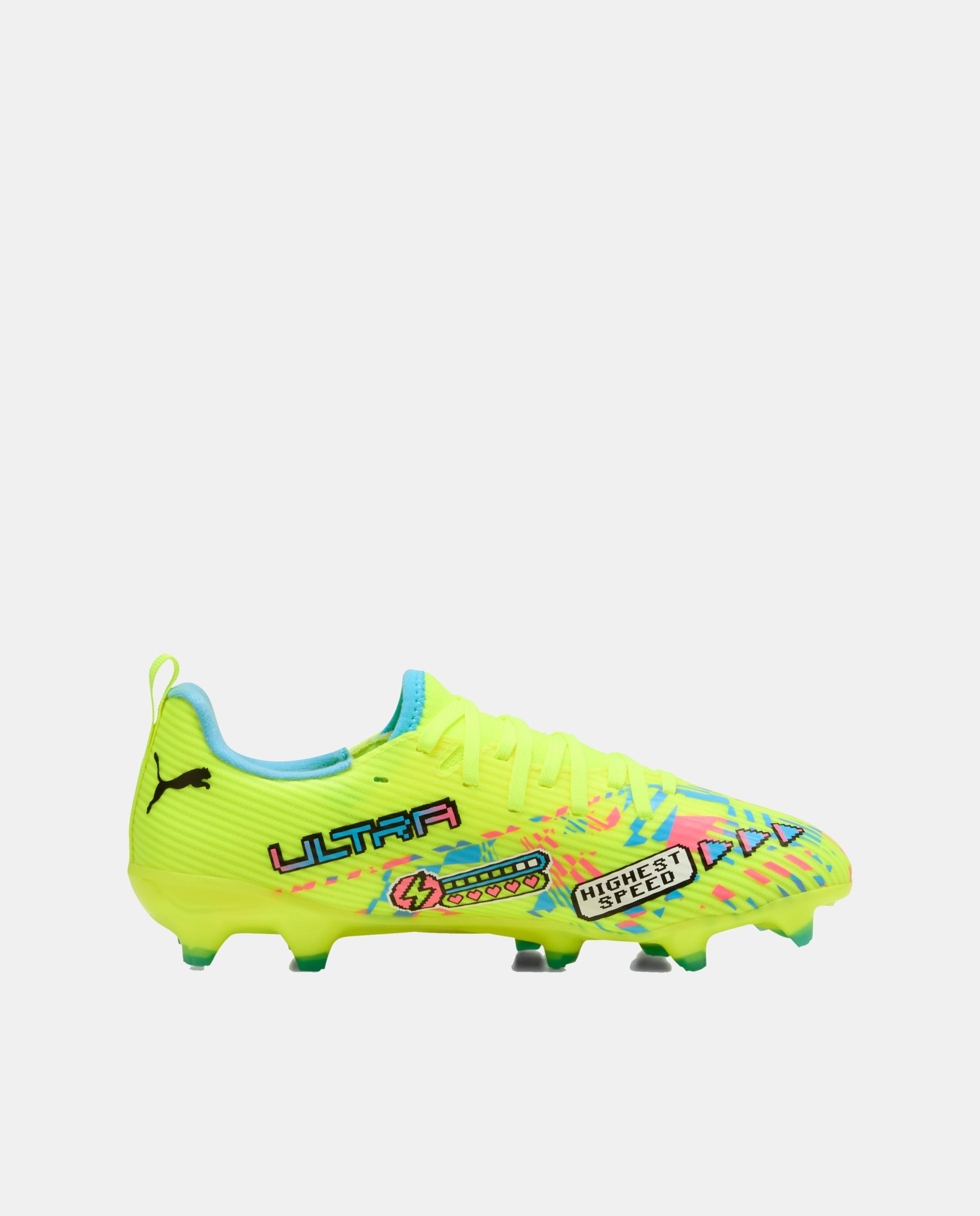 Chuteiras de Futebol Infantil Ultra 7 Advanced FG/AG Jr Amarelo-6