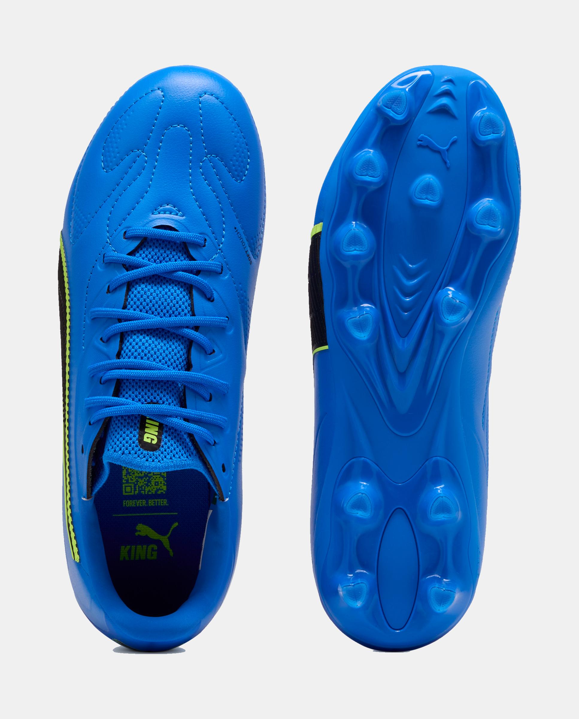 Botas de Futbol Infantil KING 20 MATCH FG/AG Jr Puma - Azul Azul-5