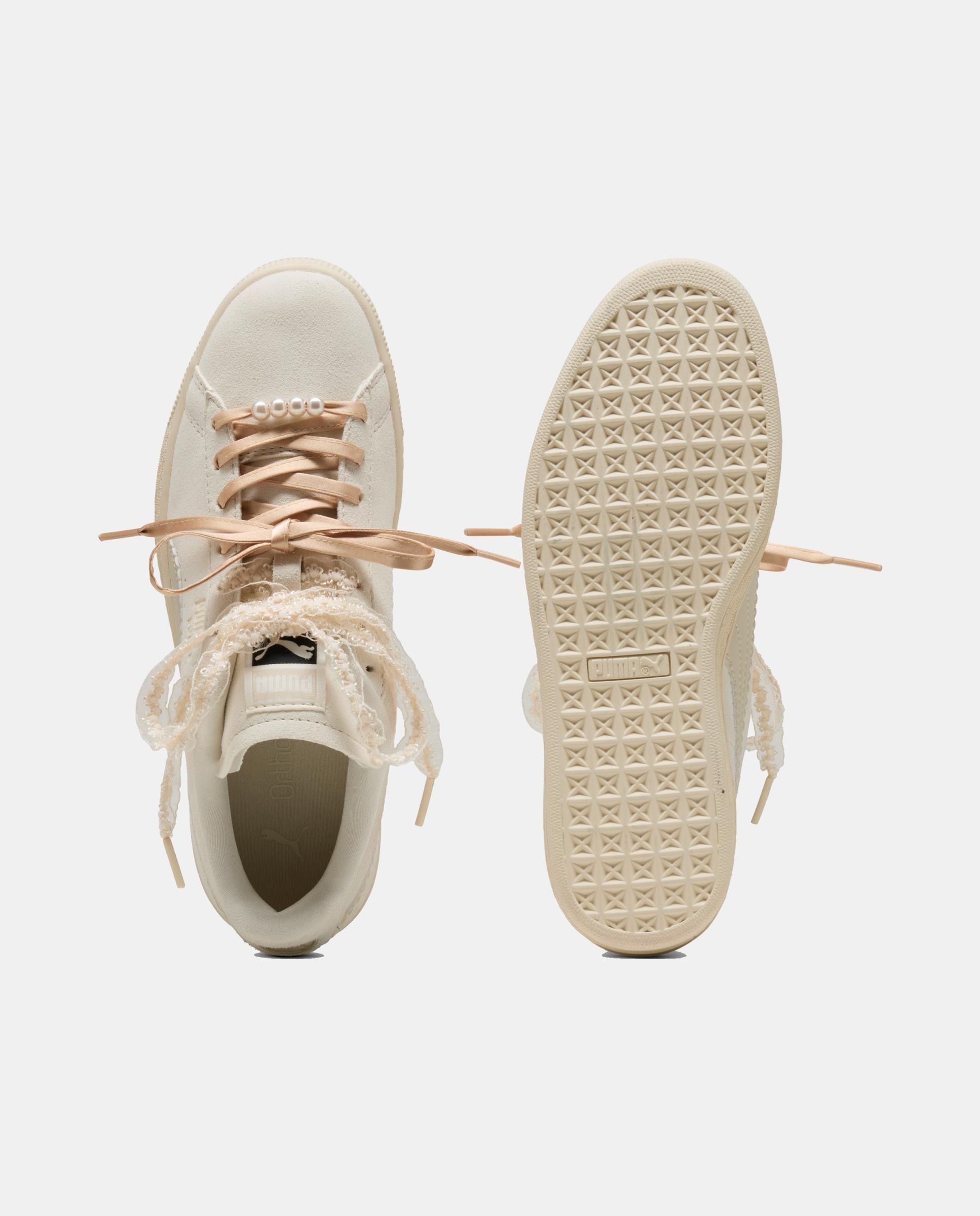 Sapatilhas Casual de Mulher Suede Bloom Wns Puma Branco-3
