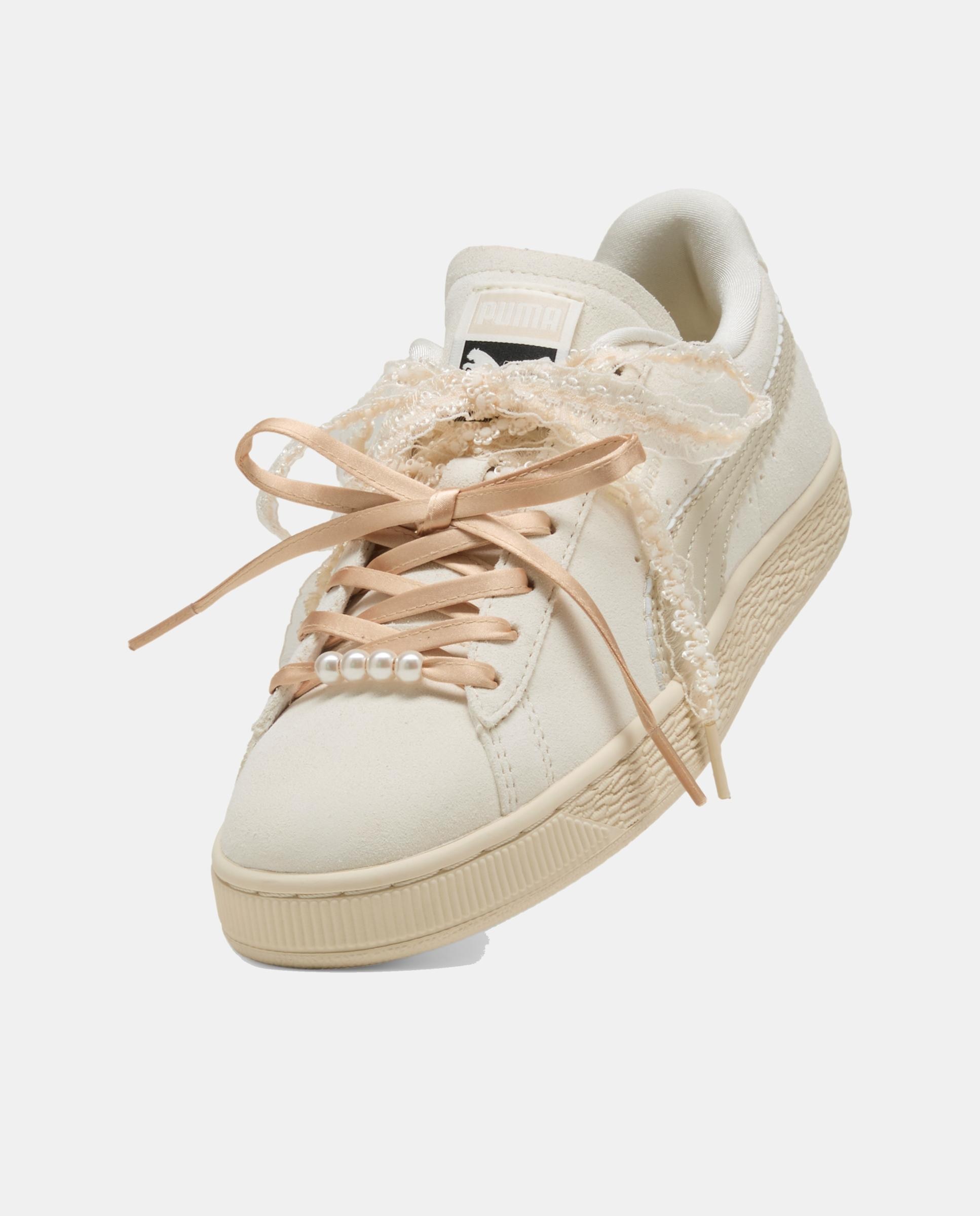 Sapatilhas Casual de Mulher Suede Bloom Wns Puma Branco-4