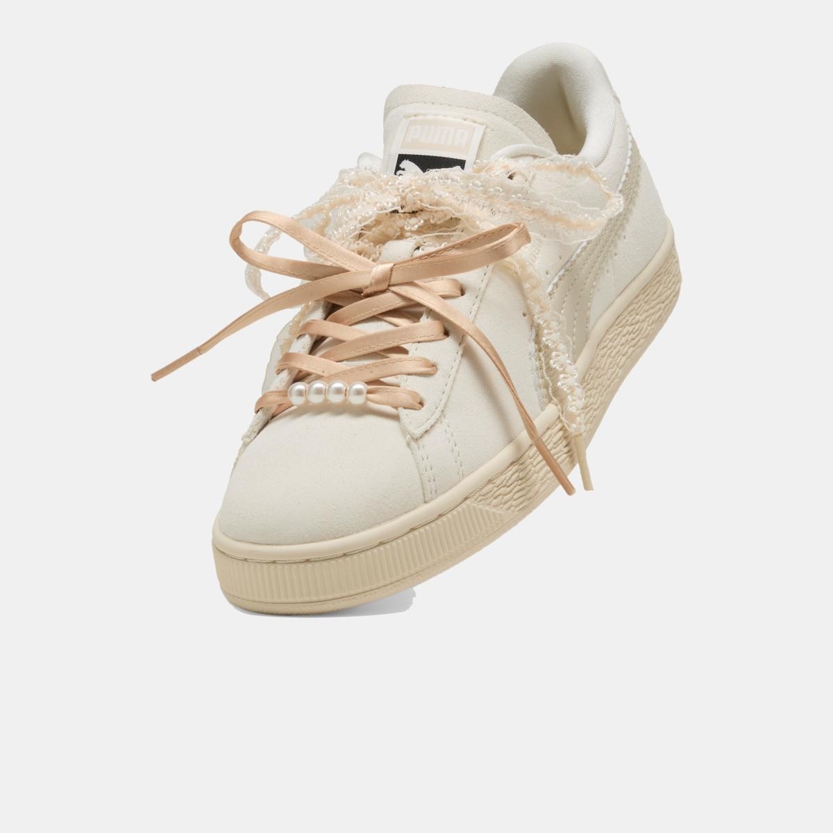 Sapatilhas Casual de Mulher Suede Bloom Wns Puma Branco-9