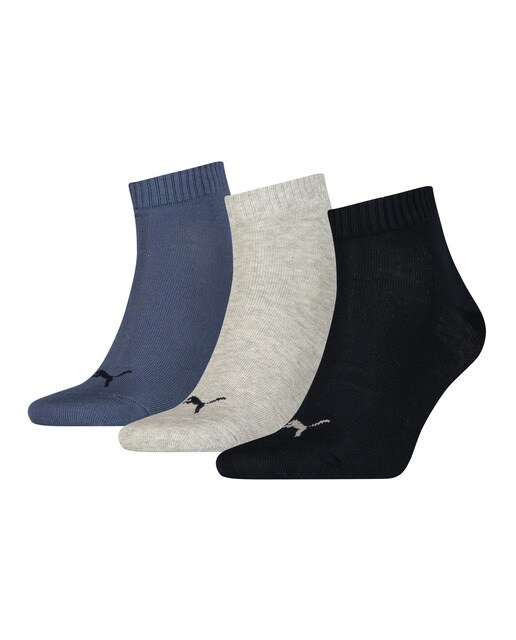 Pack de 3 pares de meias Quarter Plain Puma Multicolor-1