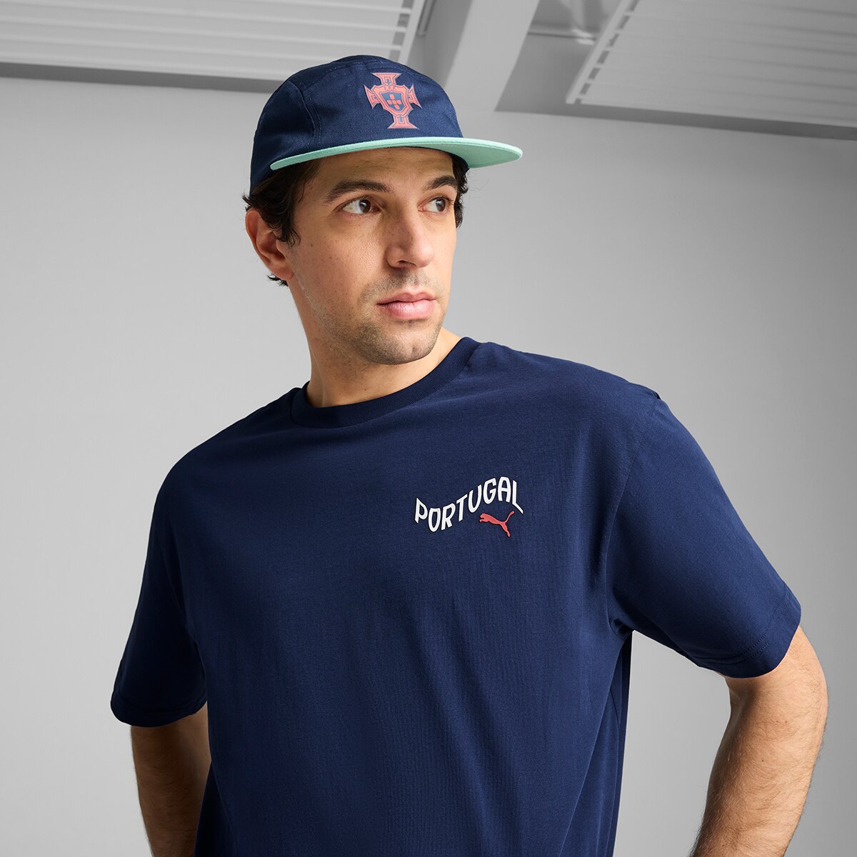 Boné de Portugal 5 Panel Cup Azul-4