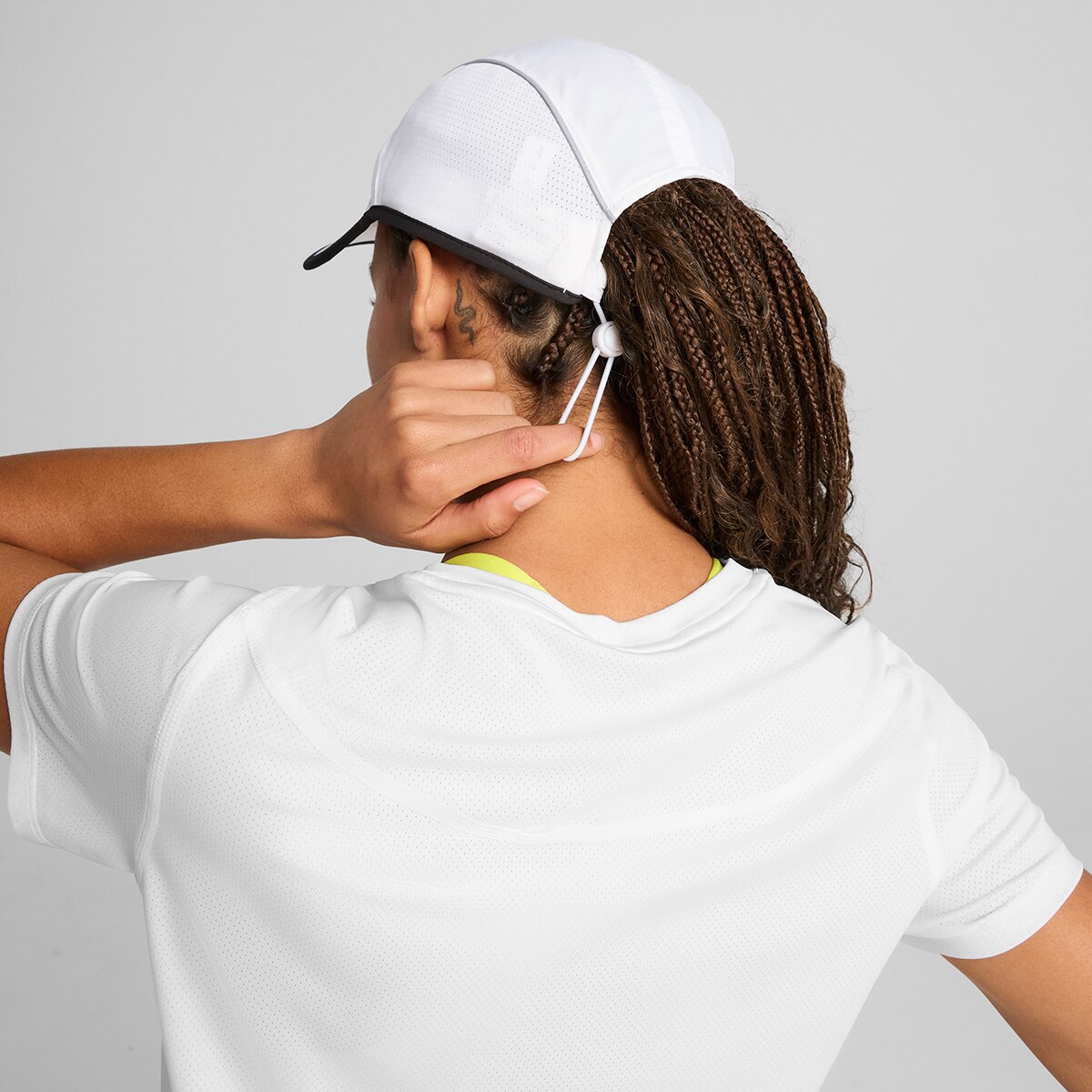Boné de Running Unissexo Ess Running Cap Branco-4