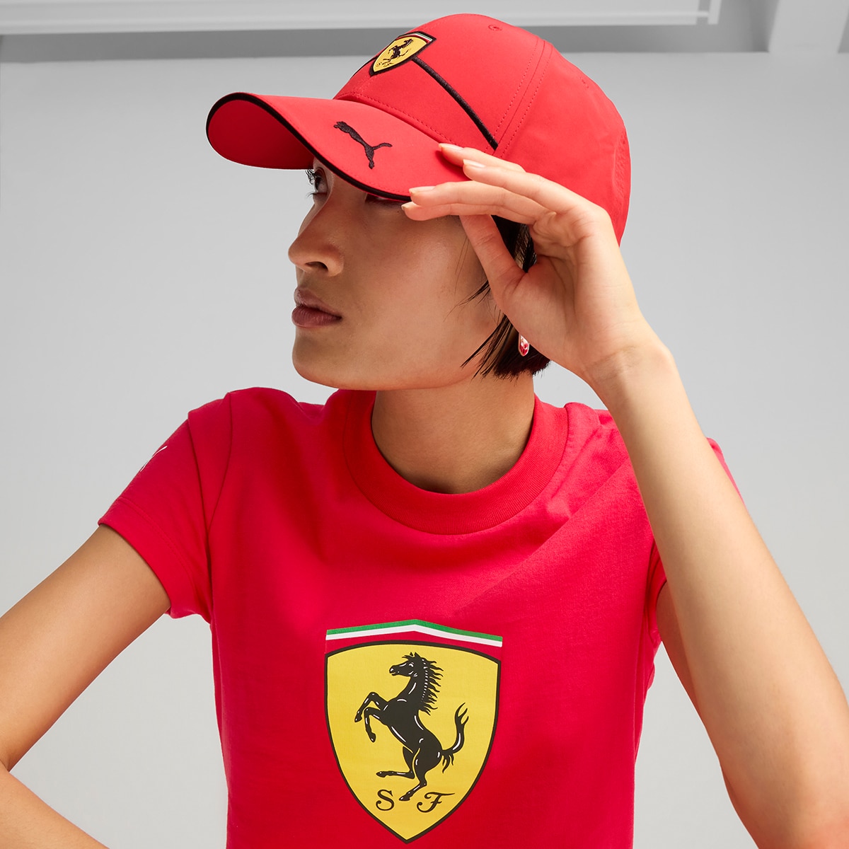 Boné Unissexo Ferrari Race Vermelho-3