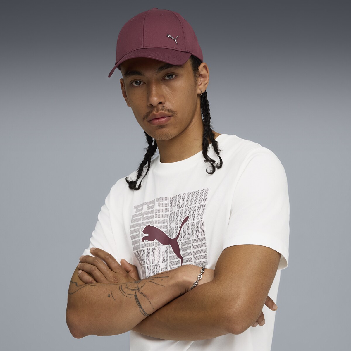 Boné Casual Unissexo ESS METAL CAT BB Vermelho-4