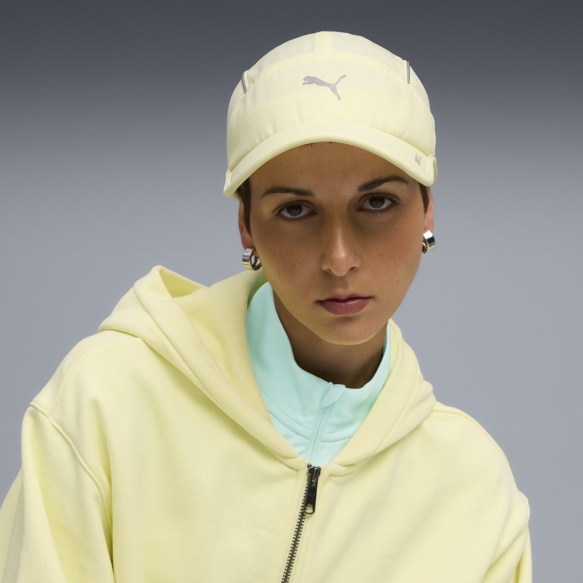 Boné Runner Short Visor 5 Panel Unissexo Amarelo-4