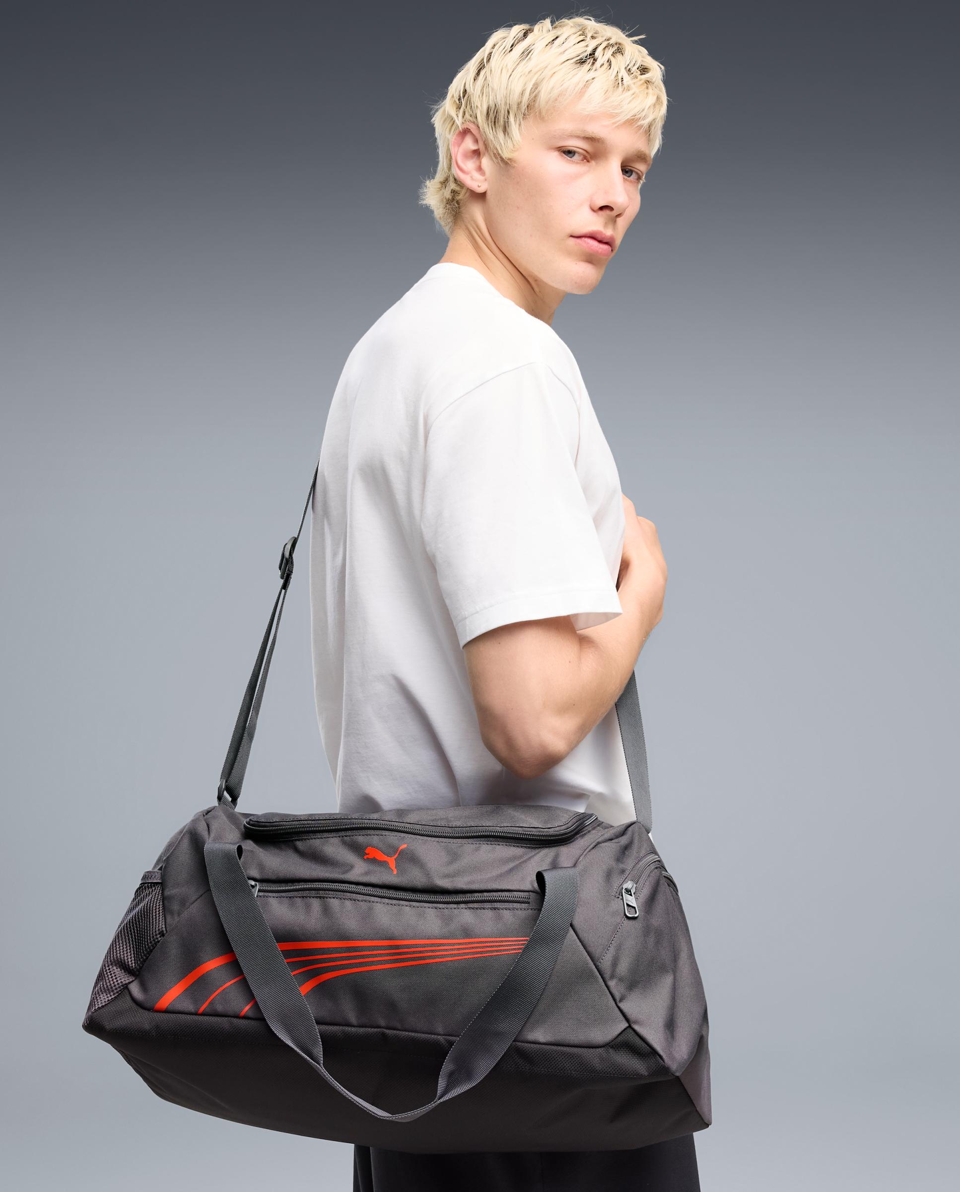 Saco de Desporto de Transporte Fundamental Small Sports Cinzento-3