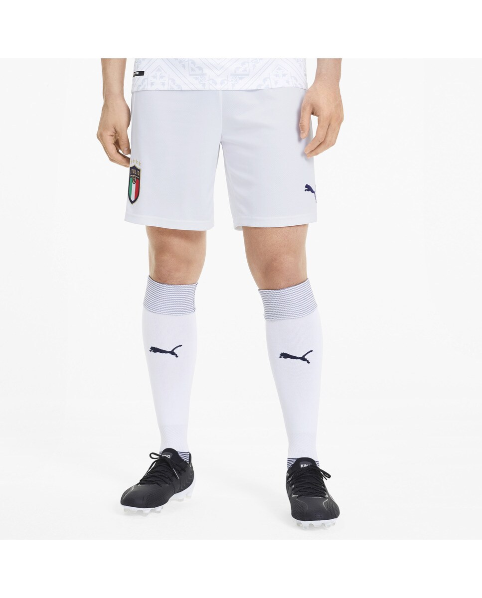 Calções 1.º equipamento Italia FIGC 2021 Réplica Branco-3