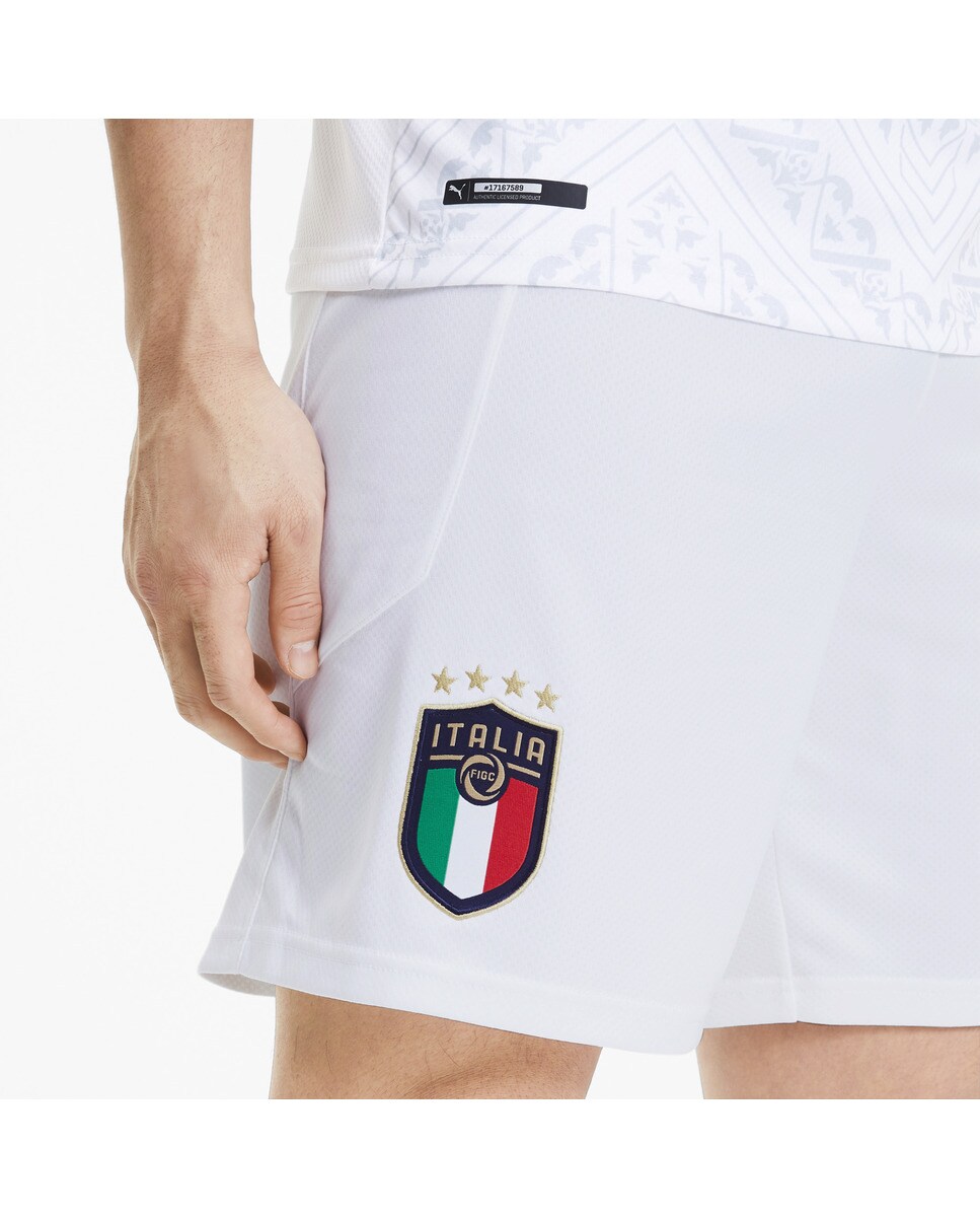 Calções 1.º equipamento Italia FIGC 2021 Réplica Branco-5