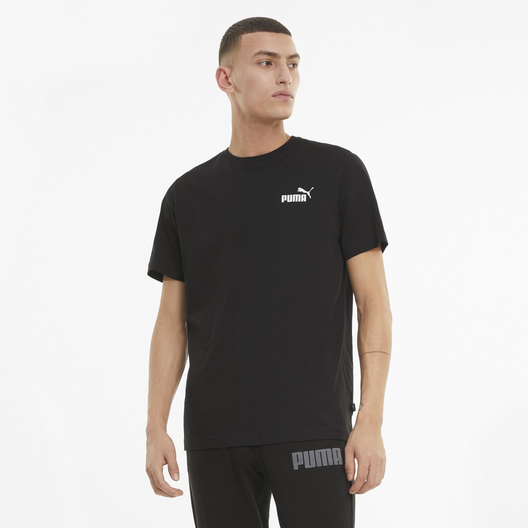 T-shirt de Homem Ess Small Logo Preto-3