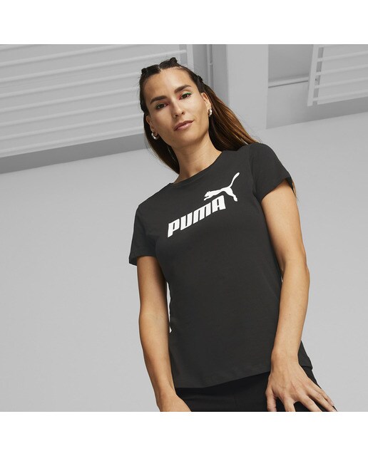 Imagen 0 de Camiseta de mujer Essential Logo Puma Negro