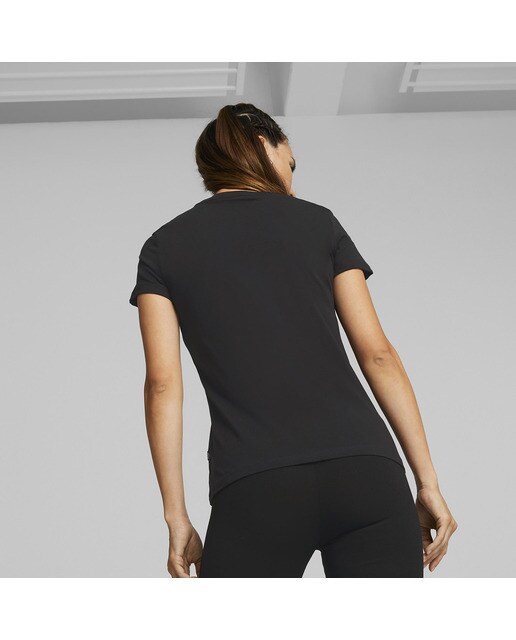 Camiseta de mujer Essential Logo Puma - Negro Negro-2