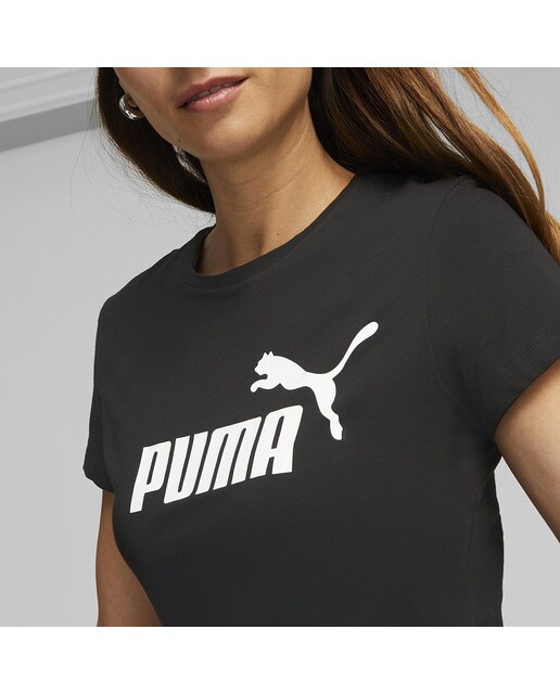 Camiseta de mujer Essential Logo Puma - Negro Negro-4