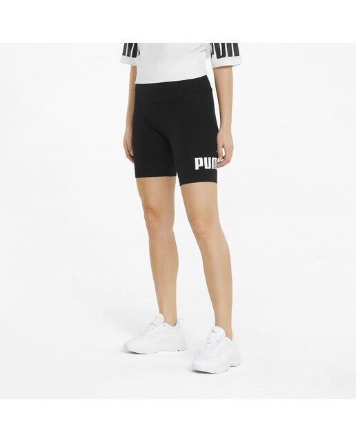 Calções de mulher ESS Logo Puma Preto-3