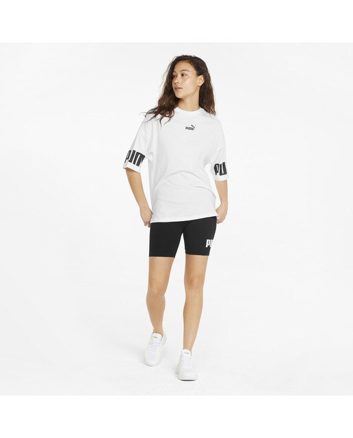 Calções de mulher ESS Logo Puma Preto-5