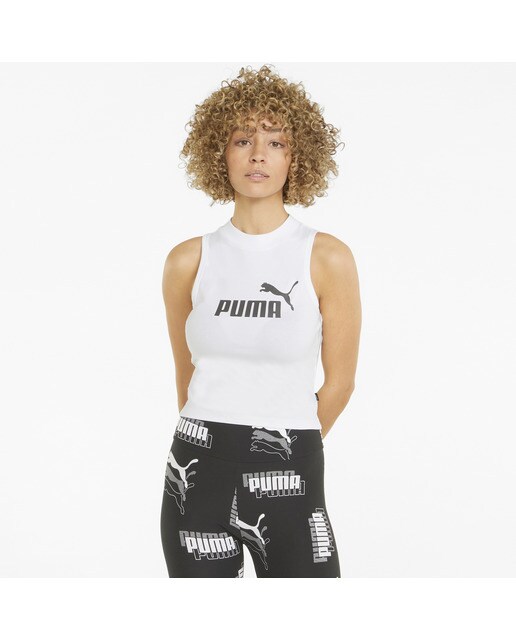 T-shirt de mulher ESS High Neck Puma Branco-3