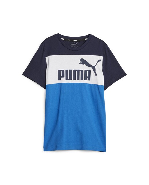 T-shirt de Criança ESS Block Azul / Branco-1