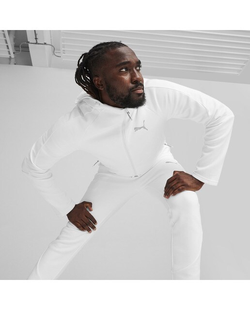 Sweatshirt de Homem Evostripe Full-Zip Hoodie Dk Branco-1
