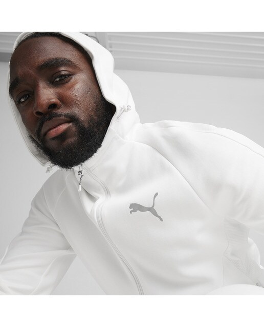 Sweatshirt de Homem Evostripe Full-Zip Hoodie Dk Branco-4